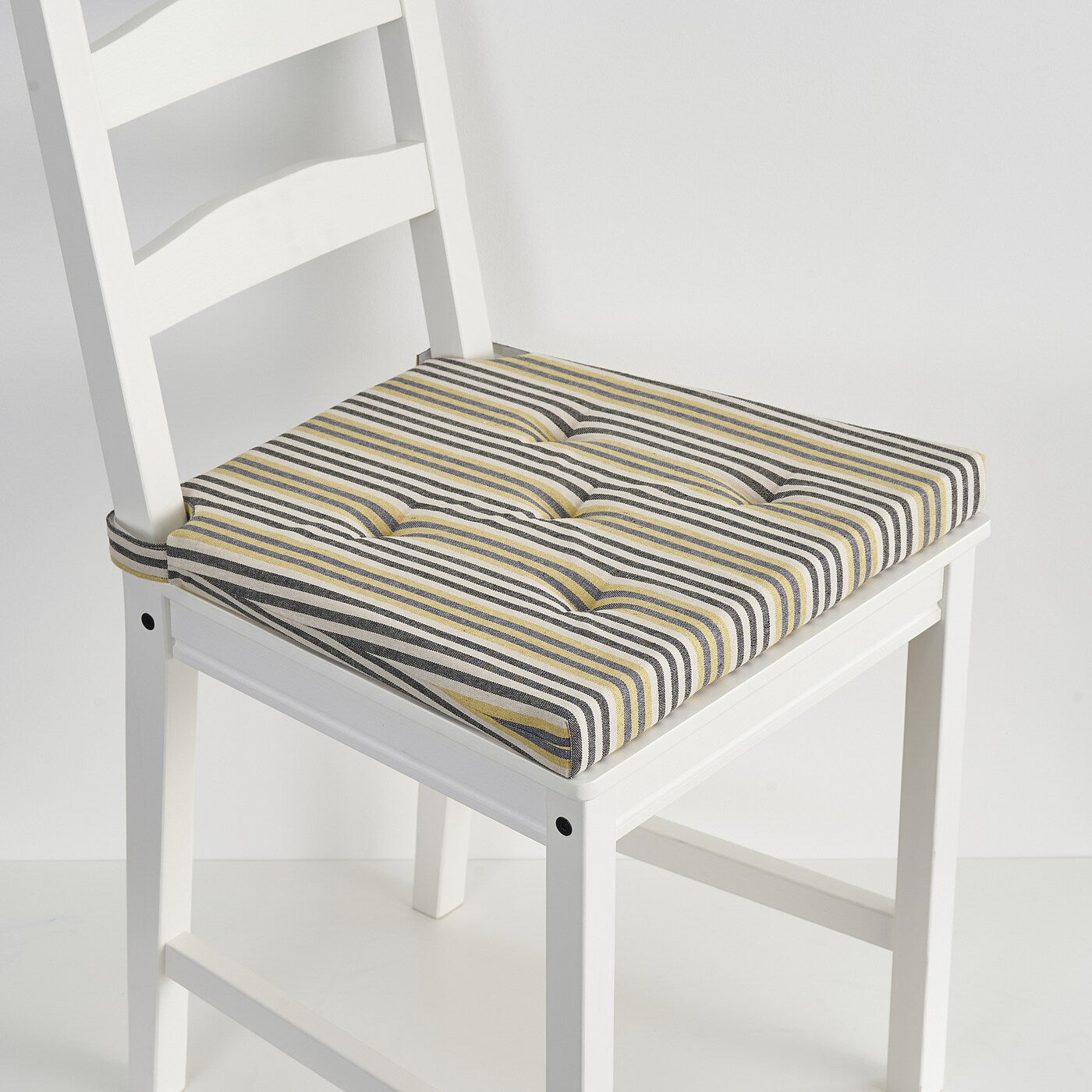 BARRMYNTA Chair pad, multicolour striped, 42/35x40 cm