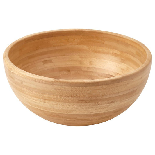 BLANDA MATT Serving bowl, bamboo, 28 cm