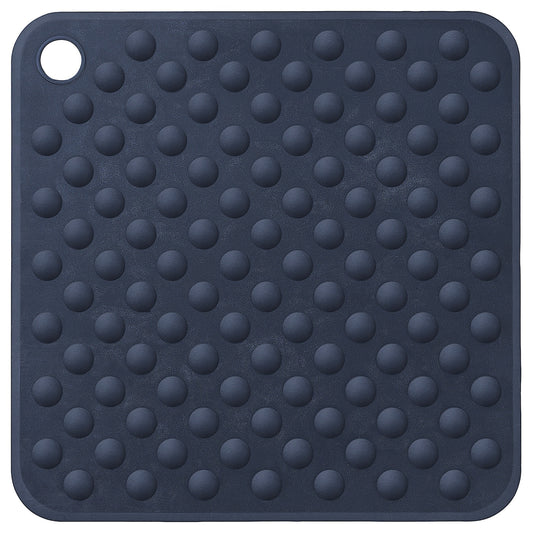 BLÅSJÖN Shower mat, dark blue, 50x50 cm