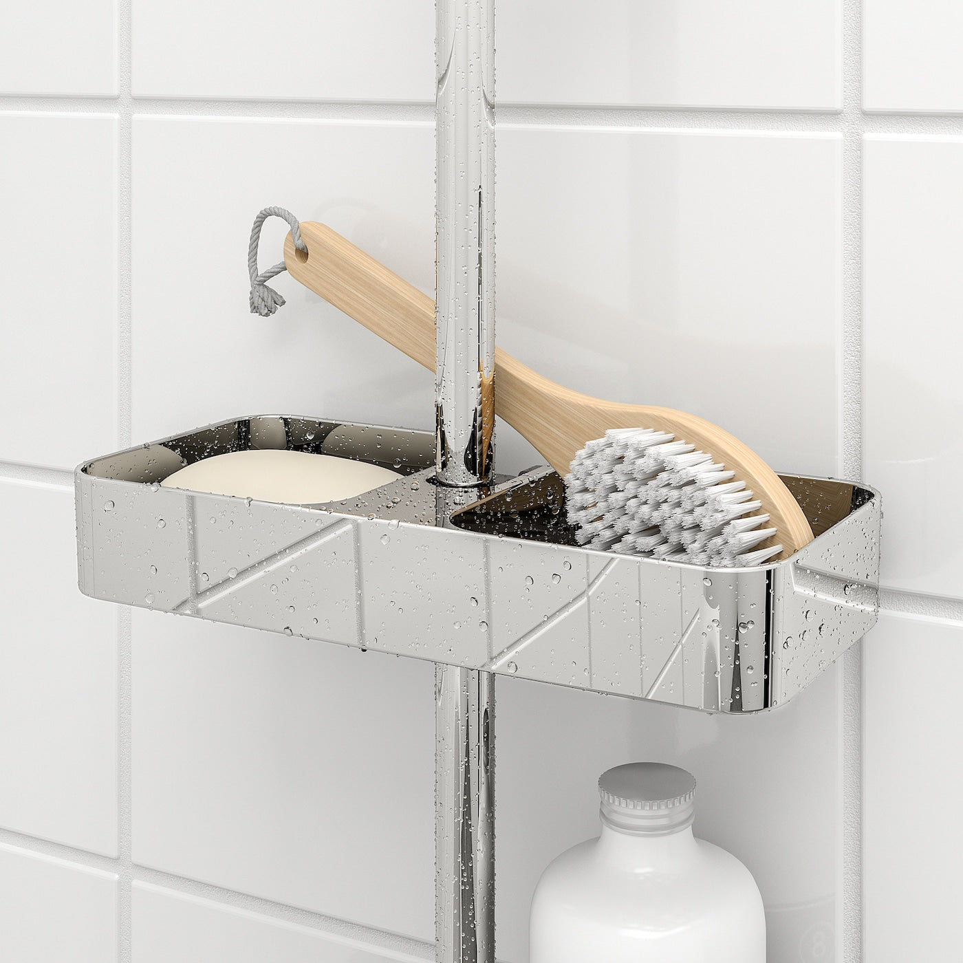 BROGRUND Shower shelf, chrome-plated, 25x4 cm