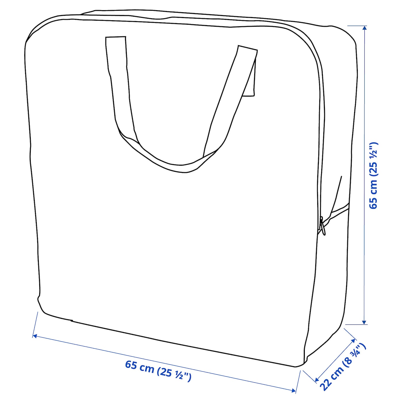 DIMPA Storage bag, transparent, 65x22x65 cm