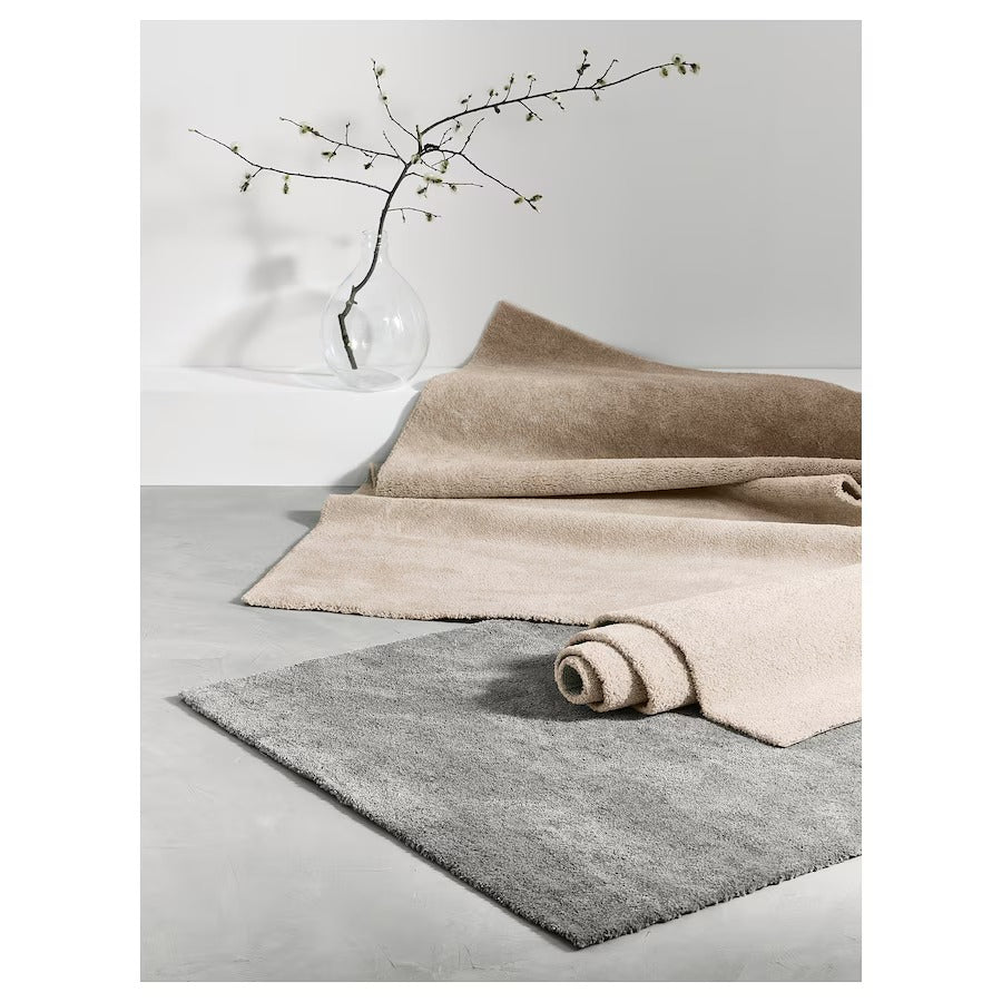 STOENSE Rug, low pile, off-white, 170x240 cm