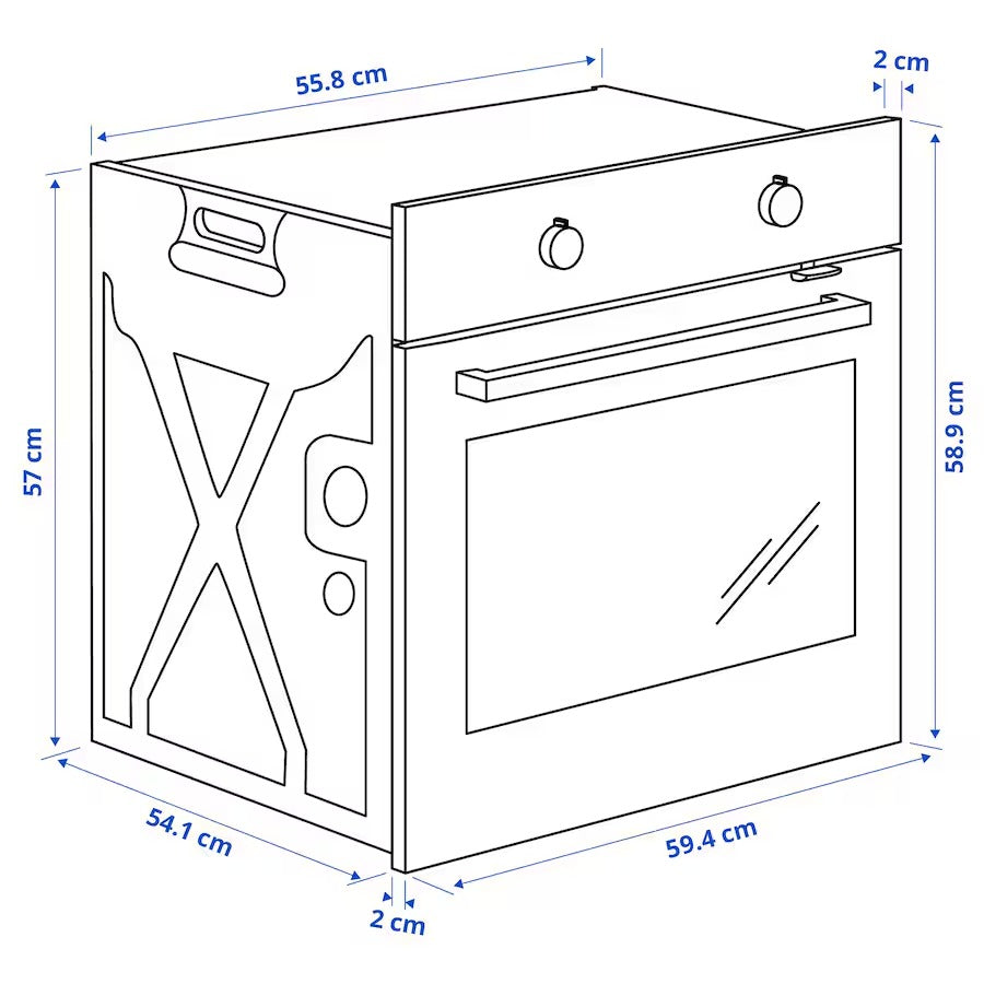 GÖRLIG Oven, stainless steel