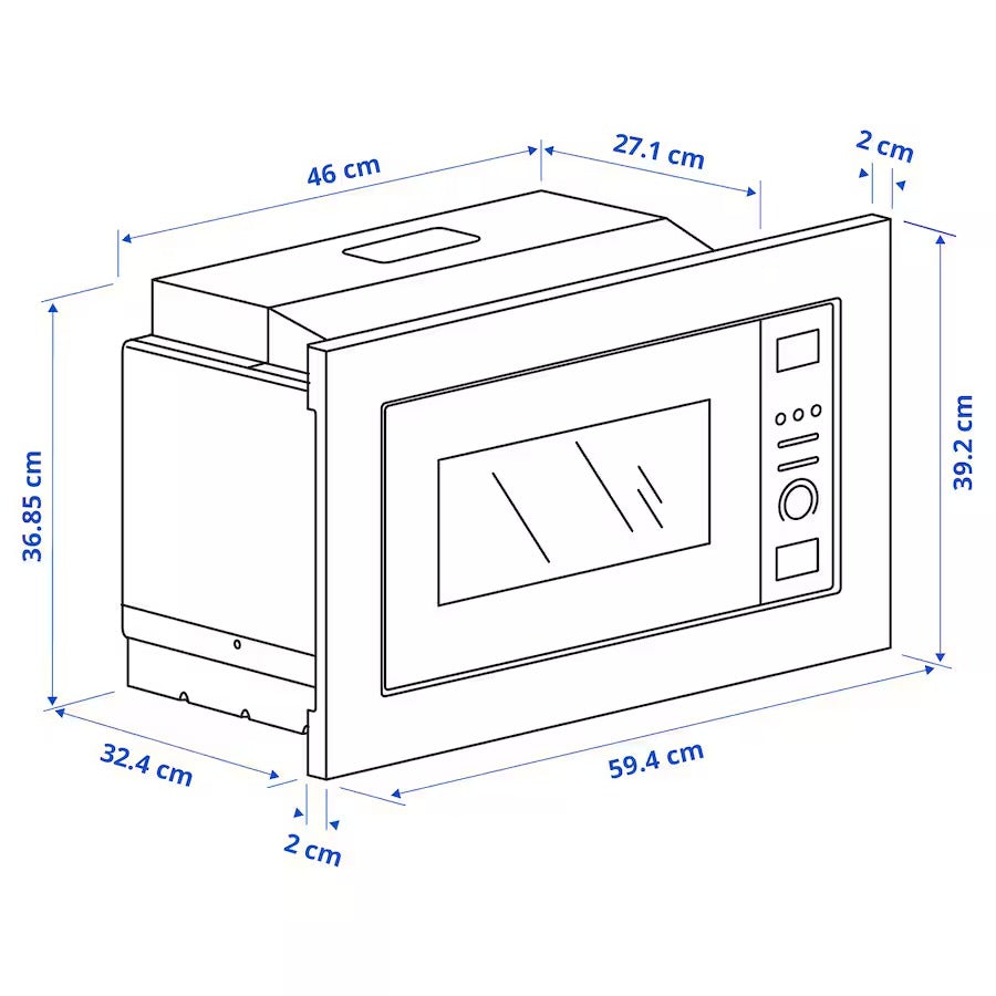 VÄRMD Microwave oven, IKEA 300 black