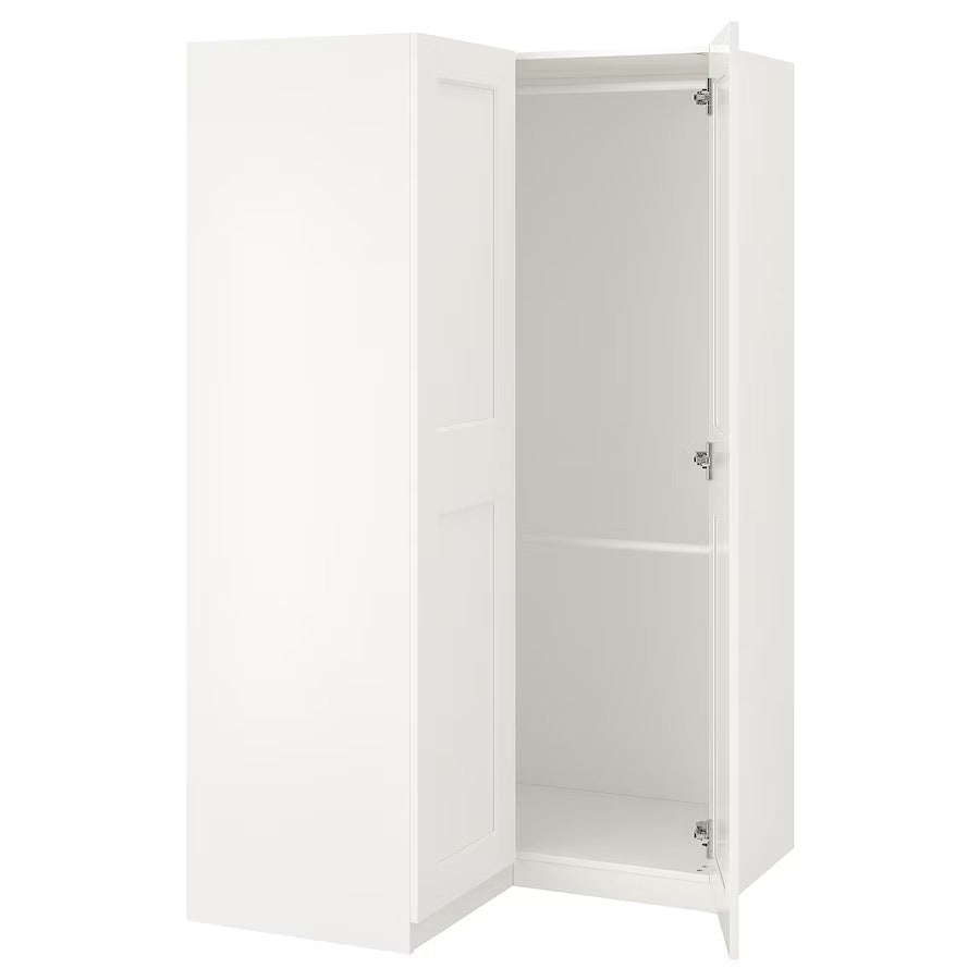 PAX / GRIMO Corner wardrobe, white/white, 110/110x201 cm