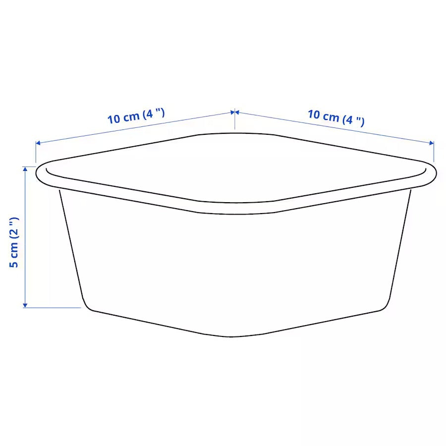 NOJIG Organiser, plastic/beige, 10x10x5 cm