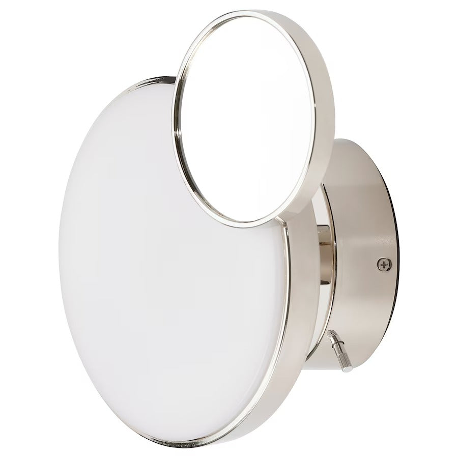 KABOMBA LED wall lamp with mirror, dimmable chrome-plated/glossy, 20 cm