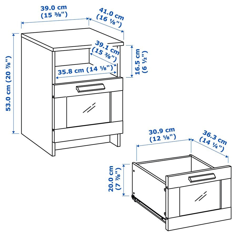 BRIMNES Bedroom furniture, set of 3, white, 80x200 cm