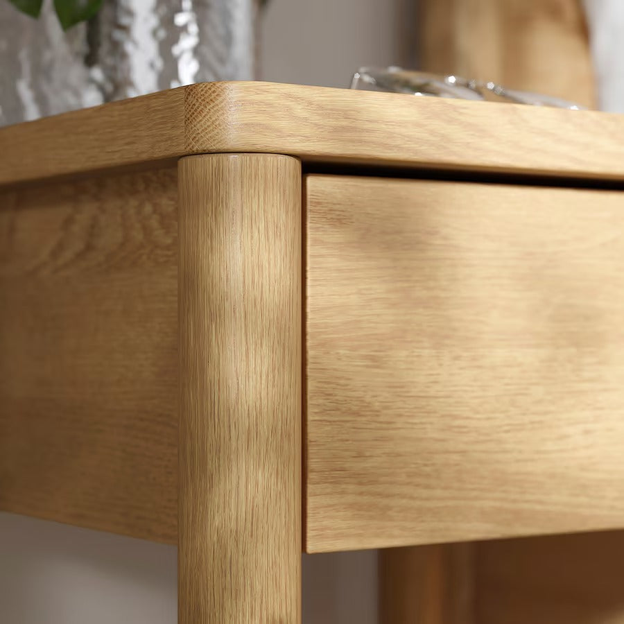 TONSTAD Bedside table, oak veneer, 40x40x59 cm