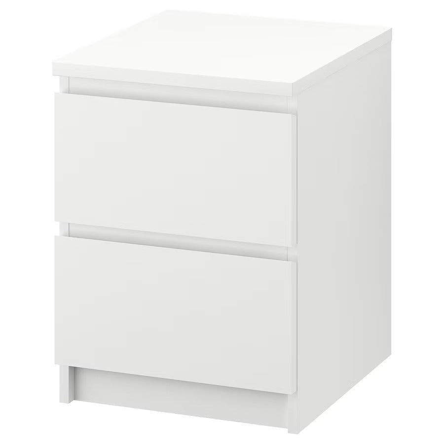 MALM Chest of 2 drawers, white, 40x55 cm