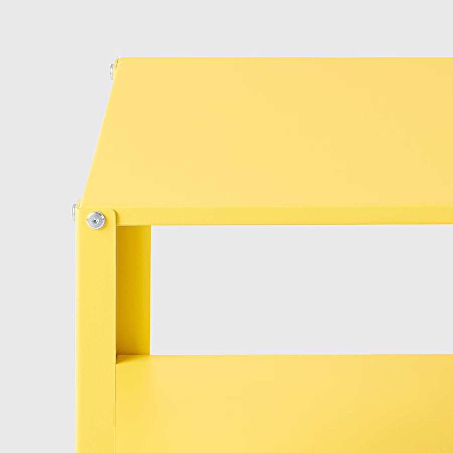 KNARREVIK Bedside table, bright yellow, 42x34 cm