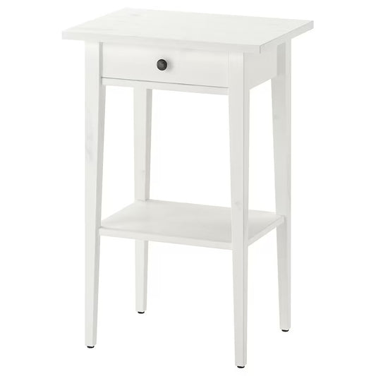 HEMNES Bedside table, white stain, 46x35 cm