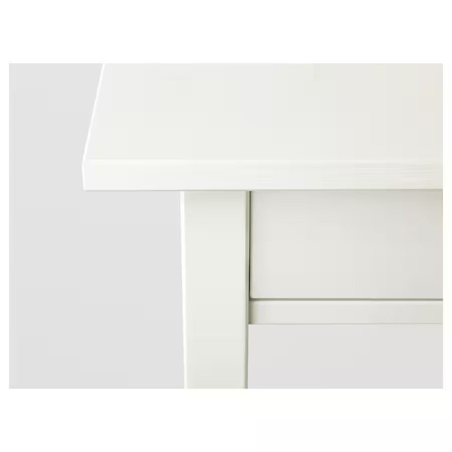 HEMNES Bedside table, white stain, 46x35 cm