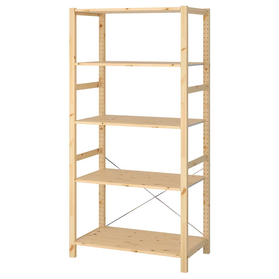 IVAR Shelving unit, pine, 89x50x179 cm