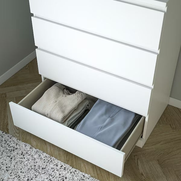 MALM Chest of 4 drawers, white, 80x100 cm