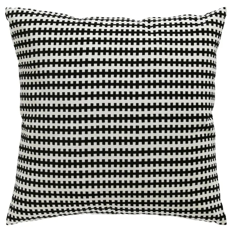 STOCKHOLM Cushion, black/white, 50x50 cm