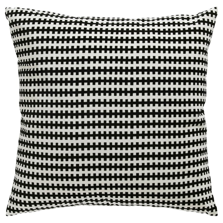 STOCKHOLM Cushion, black/white, 50x50 cm