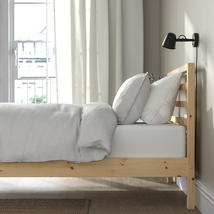 TARVA Bed frame, pine/Luröy, 90x200 cm