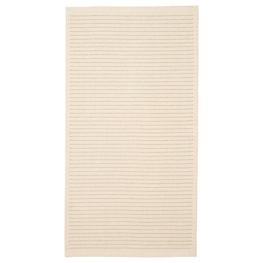 STARREKLINTE Rug, flatwoven, natural/light green, 80x150 cm