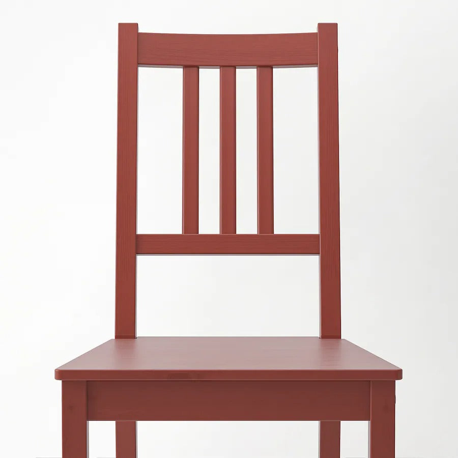 PINNTORP / PINNTORP Table and 4 chairs, light brown stained red stained/red stained, 125 cm