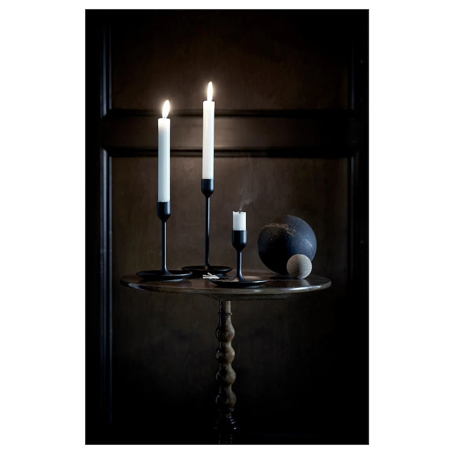 FULLTALIG Candlestick, set of 3, black