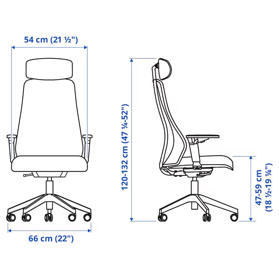 MATCHSPEL Gaming chair, Bomstad black/blue