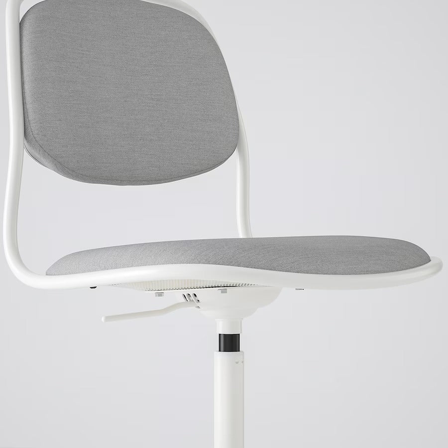 ÖRFJÄLL Swivel chair, white/Vissle light grey