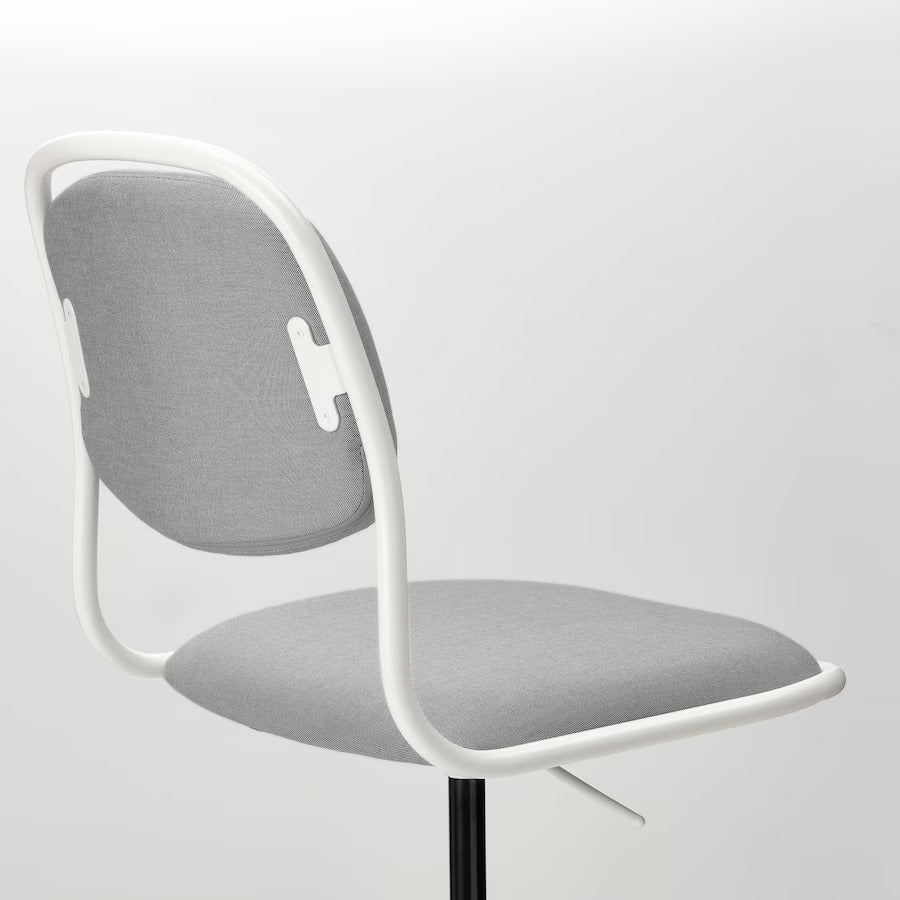 ÖRFJÄLL Swivel chair, white/Vissle light grey