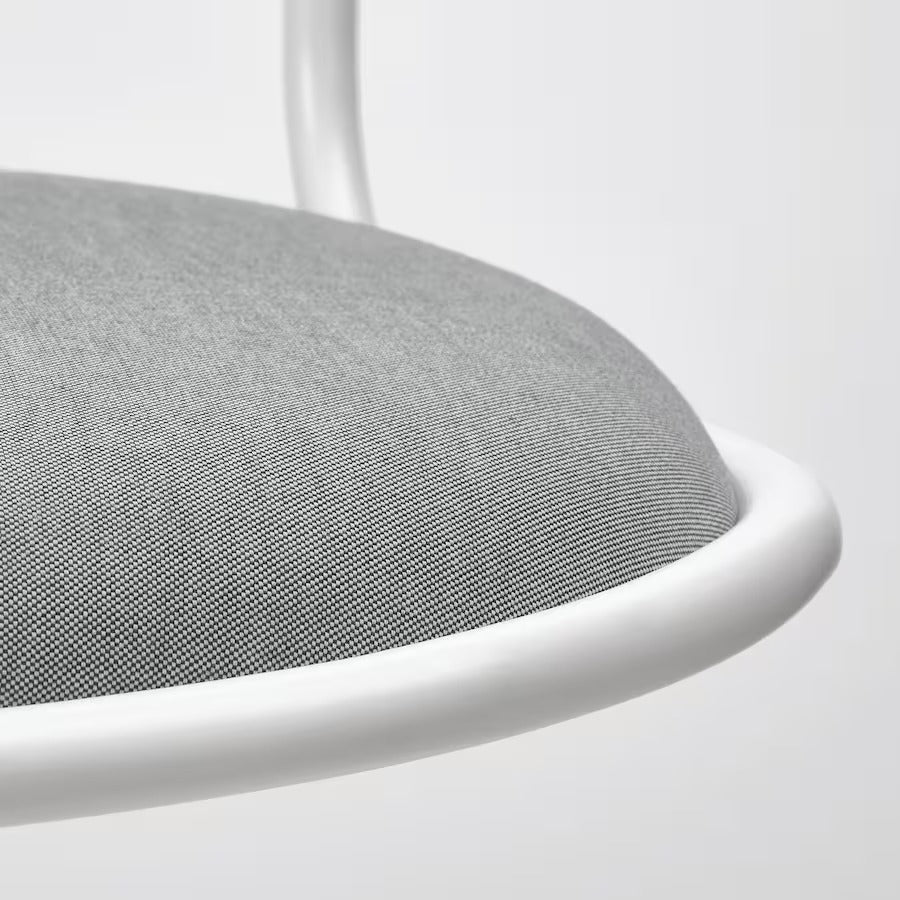 ÖRFJÄLL Swivel chair, white/Vissle light grey