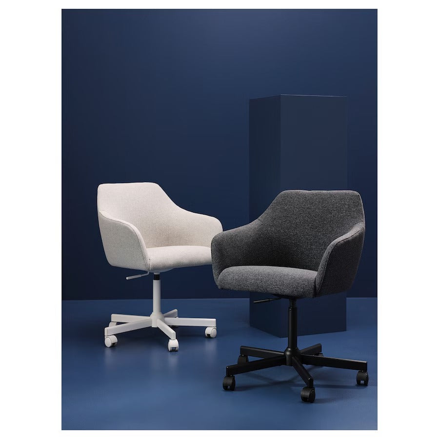 TOSSBERG / MALSKÄR Swivel chair, Gunnared beige/white