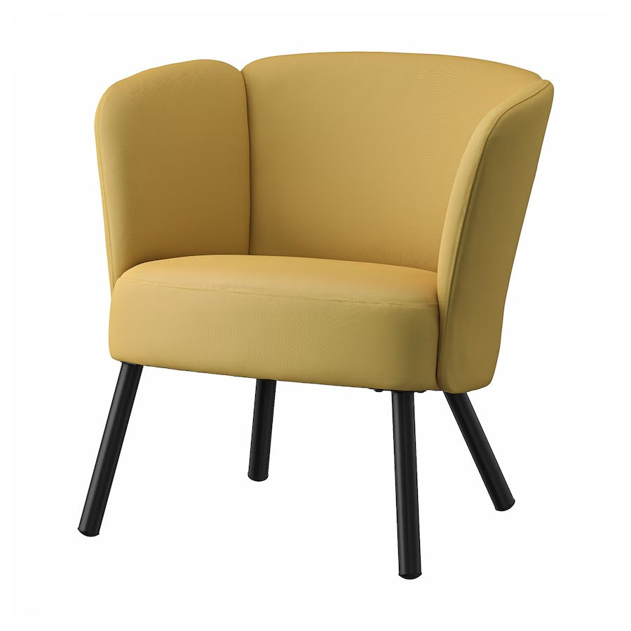 HERRÅKRA Armchair, Diseröd dark yellow