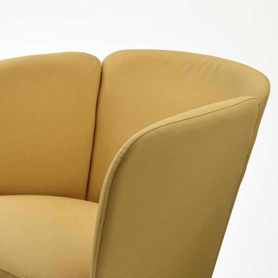 HERRÅKRA Armchair, Diseröd dark yellow