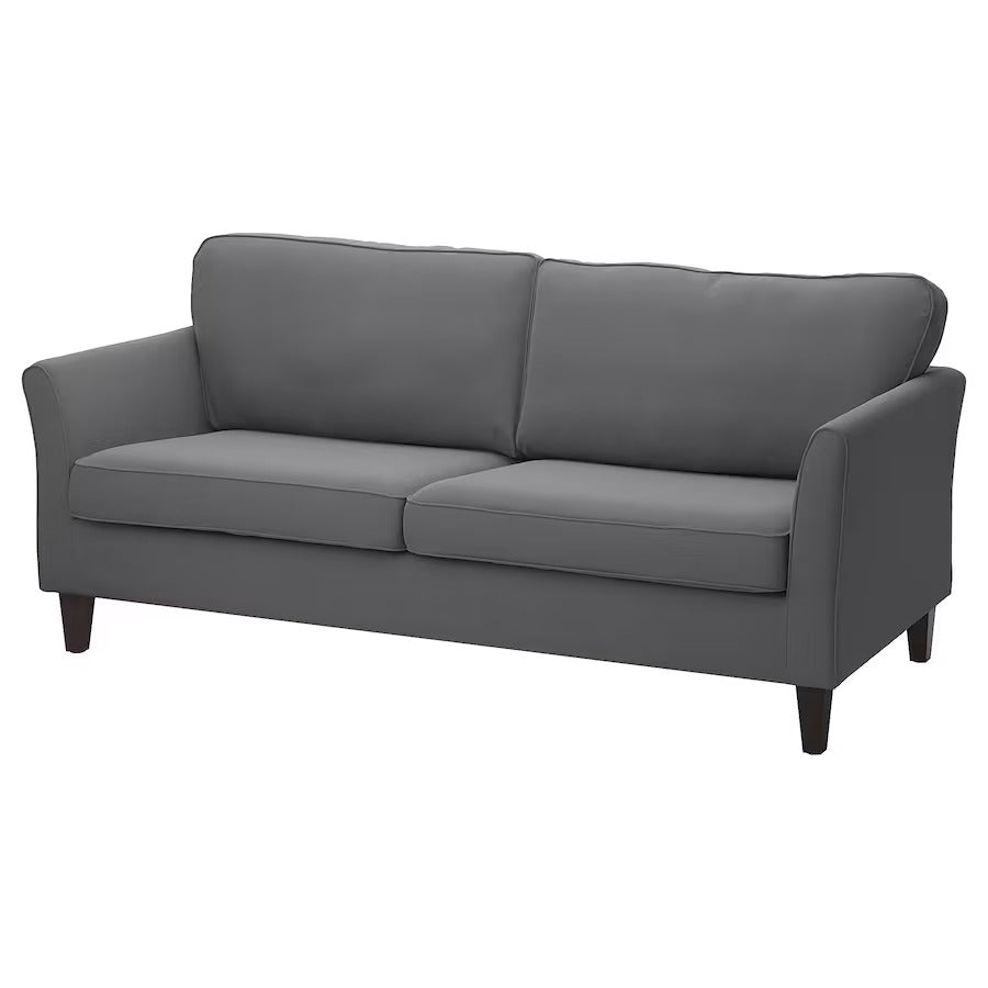 EKHOLMA Cover for 3-seat sofa, Hakebo dark grey