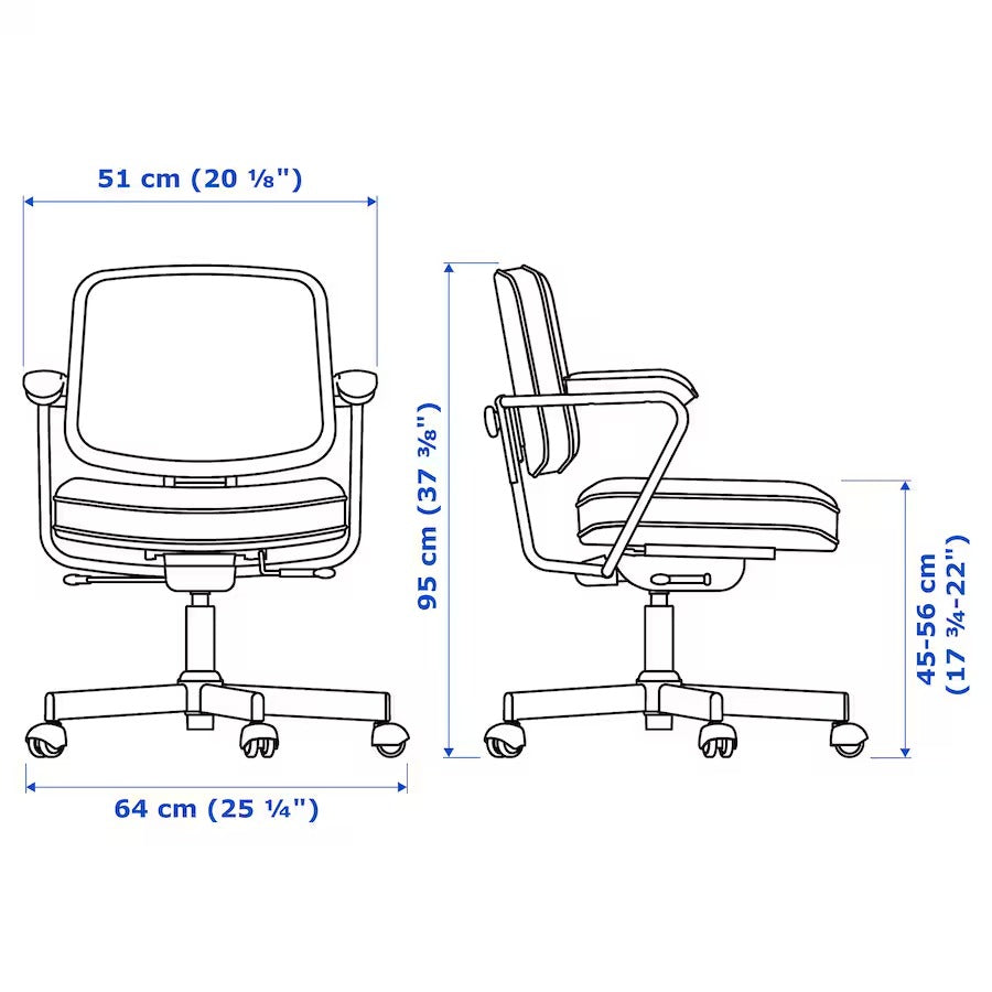 ALEFJÄLL Office chair, Grann beige