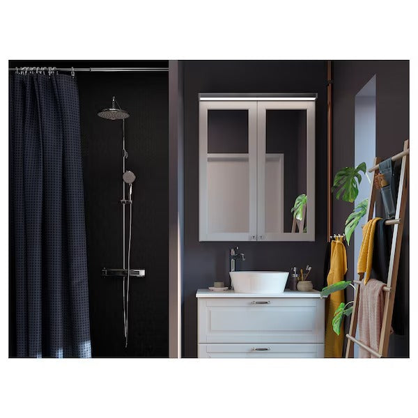 BROGRUND Shower set with thermostatic mixer, chrome-plated