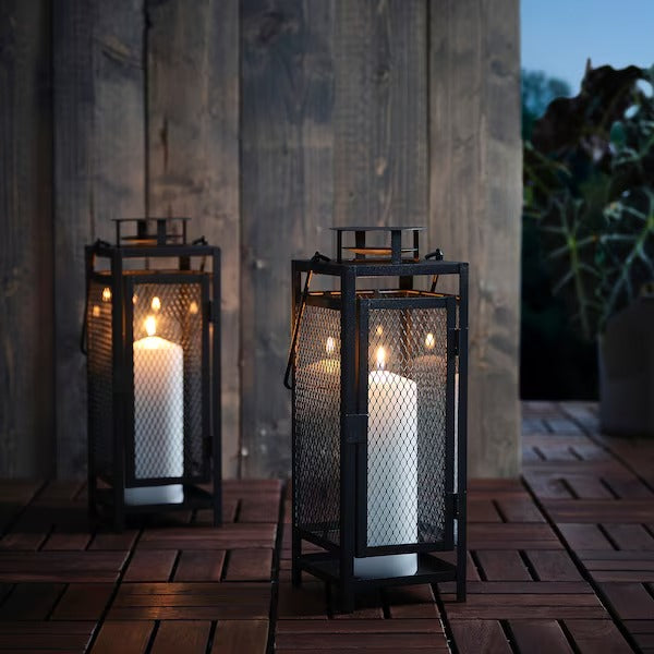 New BERGGRAN Lantern for pillar candle, in/outdoor anthracite, 34 cm