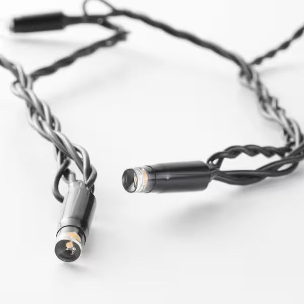 LEDLJUS LED lighting chain with 24 lights, outdoor black