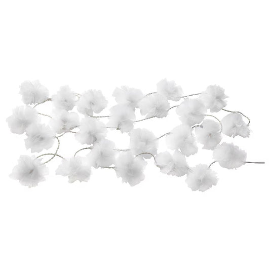 LIVSÅR LED lighting chain with 24 lights, indoor/tulle white