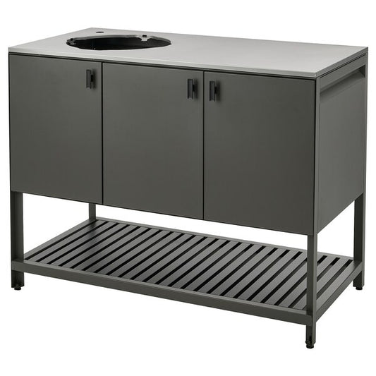 BÅTSKÄR Unit for sink, outdoor/dark grey, 120x60 cm