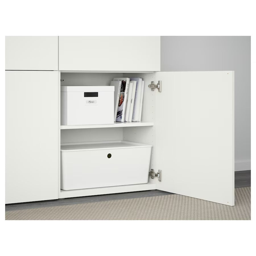 BESTÅ Storage combination with doors, white/Lappviken white, 120x42x193 cm