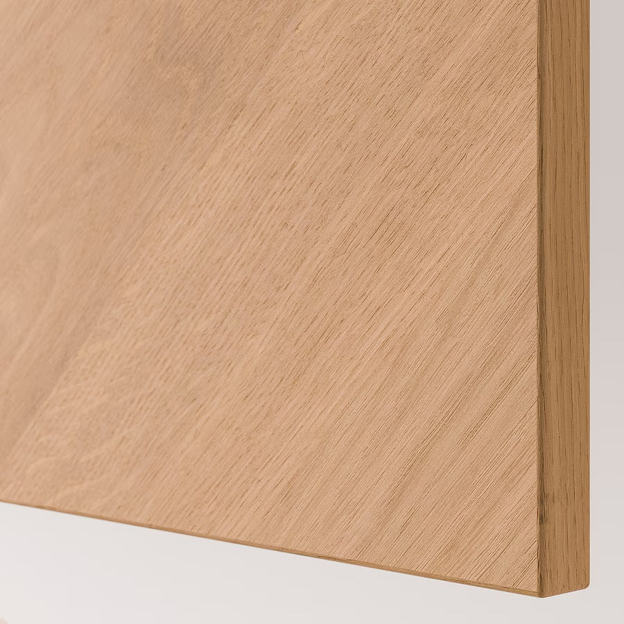 BESTÅ Shelf unit with door, white/Hedeviken oak veneer, 60x42x64 cm