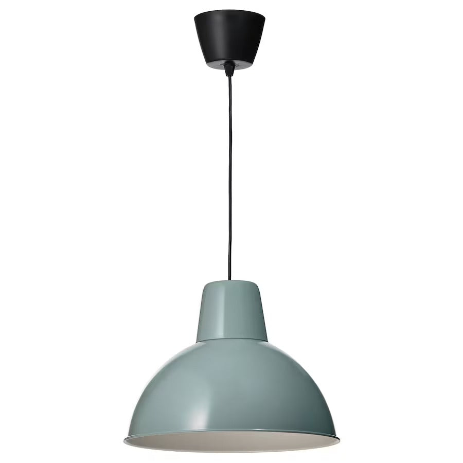 SKURUP Pendant lamp, turquoise, 38 cm