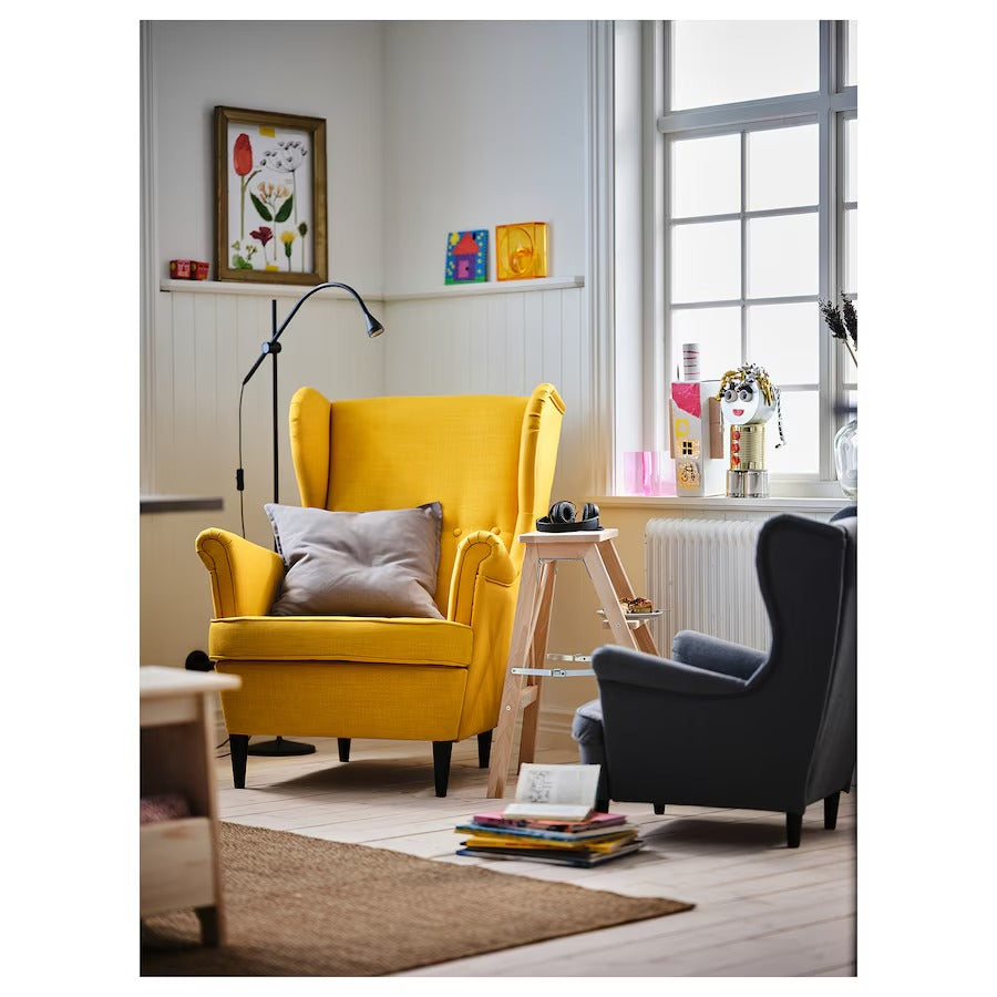 STRANDMON Wing chair, Skiftebo yellow