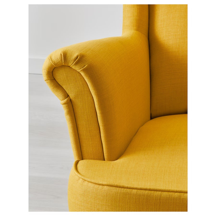 STRANDMON Wing chair, Skiftebo yellow