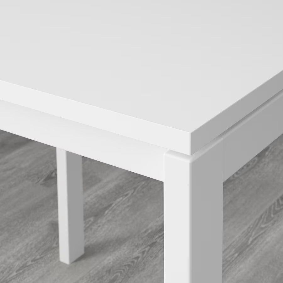 MELLTORP / KÄTTIL Table and 2 chairs, white/Knisa light grey, 75 cm