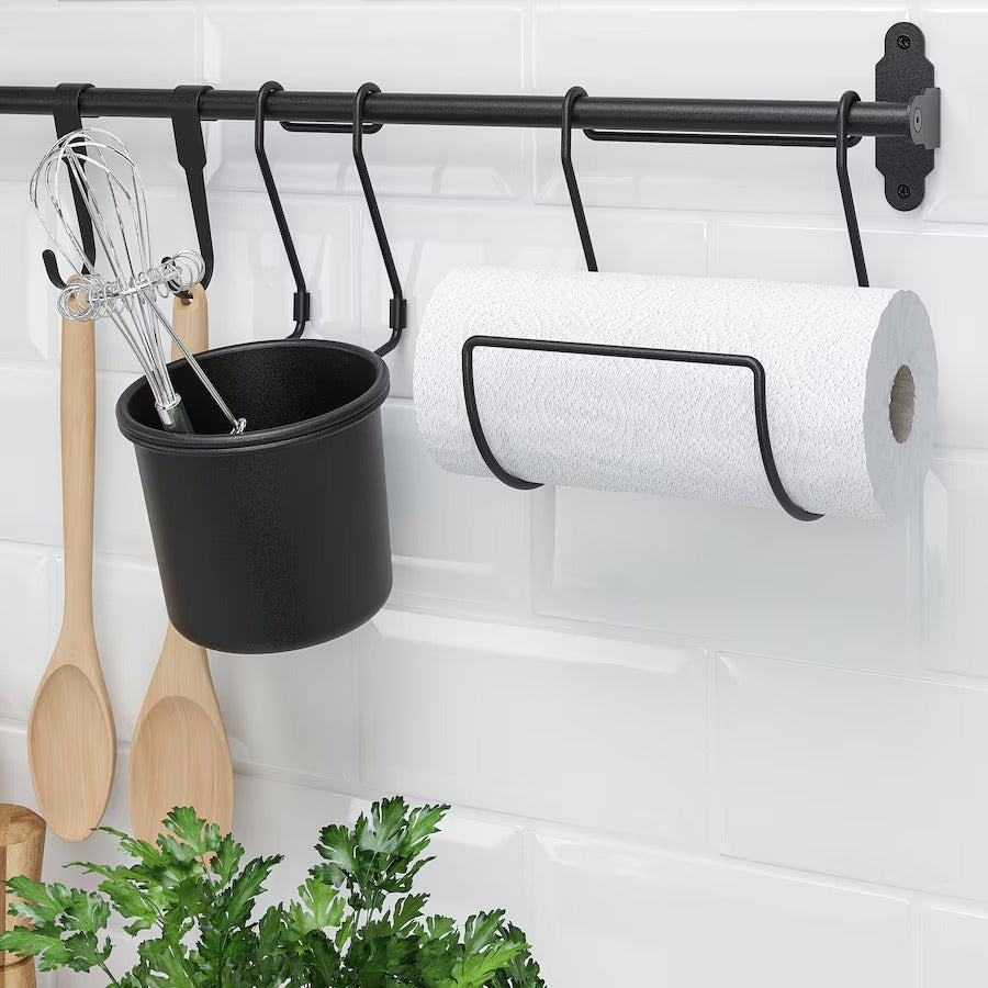 HULTARP Kitchen roll holder, black