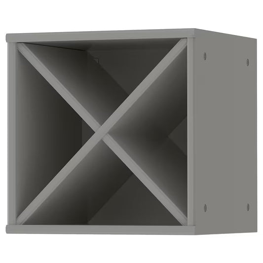 TORNVIKEN Wine shelf, grey, 40x37x40 cm