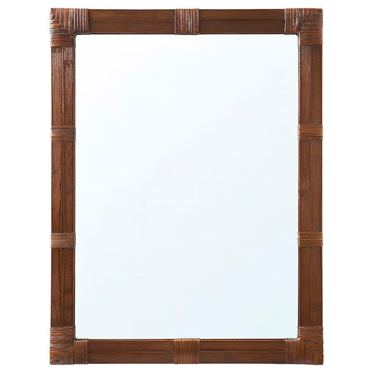 KLIBBAL Mirror, brown, 47x62 cm