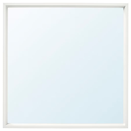 NISSEDAL Mirror, white, 65x65 cm