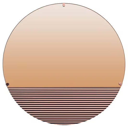 SKOGSGRÄNSEN Decorative mirror, copper-colour, 50 cm